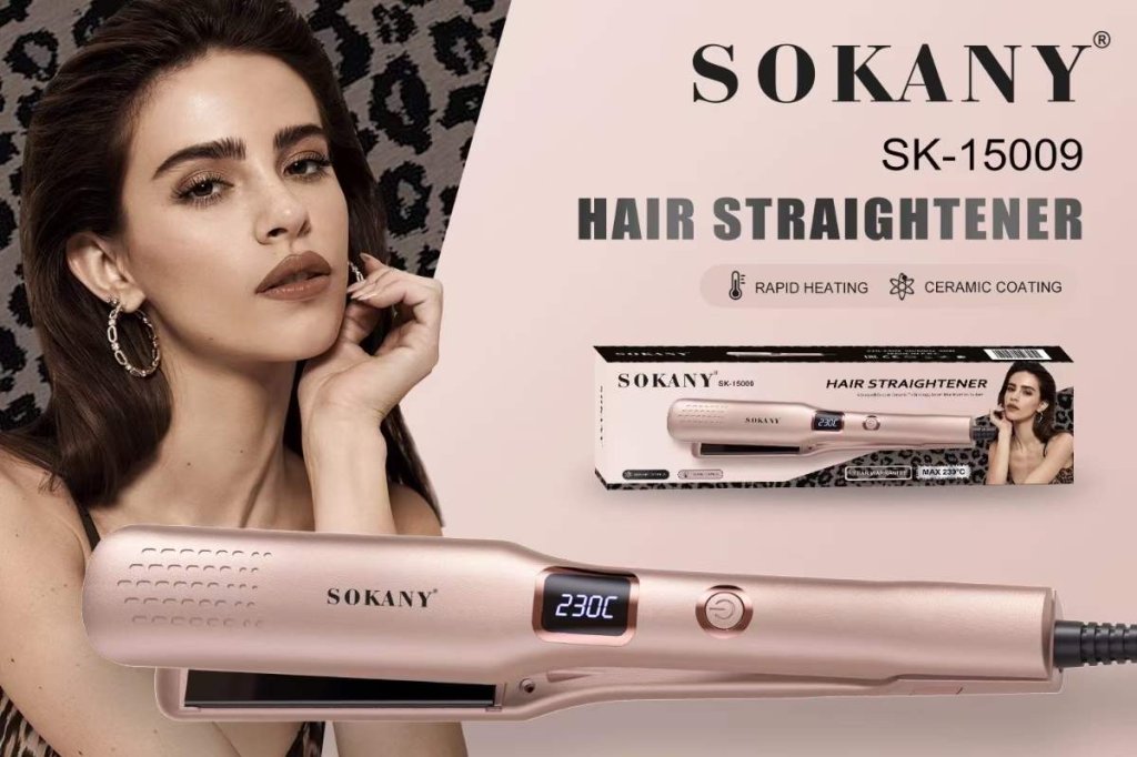 ម៉ាស៊ីនកៀបសក់ត្រង់ភ្លីធំ SOKANY