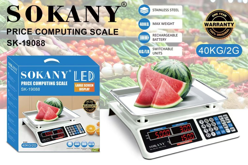 ជញ្ជីងថ្លឺងឥវ៉ាន់គិតលុយ SOKANY